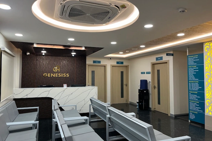 Doctors and medical staff at Genesiss Multi-Speciality Hospital in Bangalore